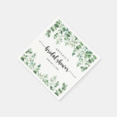 Minimalistisches Kalligrafie-Eukalyptus-Brautparty Serviette (Ecke)