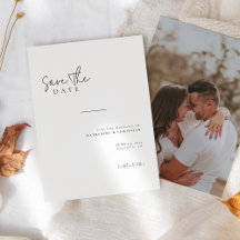 Minimalistisches Kalligrafie-Script-Foto Save the