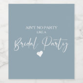 Minimalistisches kalligrafisches Brautparty Weinet Weinetikett (Einzelnes Label)