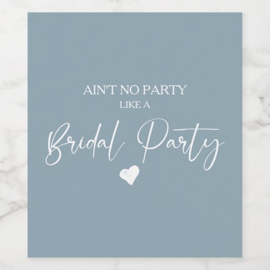 Minimalistisches kalligrafisches Brautparty Weinet Weinetikett (Einzelnes Label)