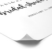 Minimalistisches kalligrafisches Brautparty Willko Poster (Ecke)