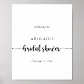 Minimalistisches kalligrafisches Brautparty Willko Poster (Vorne)