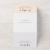 Minimalistisches kalligrafisches Foto auf einer Ho All In One Einladung (Außenbereich)