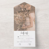 Minimalistisches kalligrafisches Foto auf einer Ho All In One Einladung (Innen Boden)