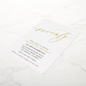 MINIMALISTISCHES kalligrafisches Gold, 70. Geburts Folieneinladung (Gedreht)