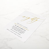 MINIMALISTISCHES kalligrafisches Gold, 80. Folieneinladung (Gedreht)