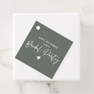 Minimalistisches kalligraphisches Brautparty Geschenkanhänger