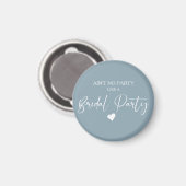 Minimalistisches kalligraphisches Brautparty Magnet (Vorderseite/Rückseite)