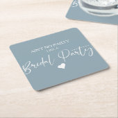 Minimalistisches kalligraphisches Brautparty Rechteckiger Pappuntersetzer (angewinkelt)