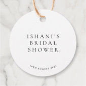 Minimalistisches kalligraphisches Brautparty Viele Geschenkanhänger (Rückseite)