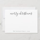 Minimalistisches kalligraphisches Foto Weihnachten (Vorderseite)