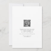 Minimalistisches kalligraphisches Wappen QR-Code C Einladung (Rückseite)