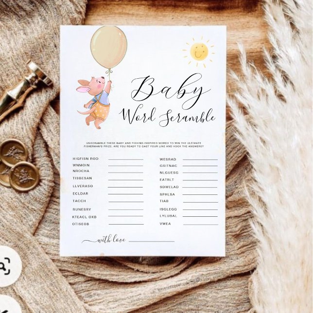 Minimalistisches Kangaroo Kinderdusche Word Scramb (Von Creator hochgeladen)