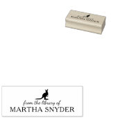 Minimalistisches Känguru aus der Bibliothek, Buch Gummistempel (Stempel)