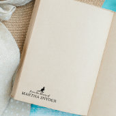 Minimalistisches Känguru aus der Bibliothek, Buch Gummistempel