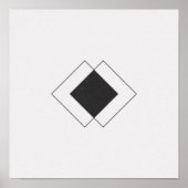 Minimalistisches Karton-Schwarz-Weiß-Poster Poster (Vorne)