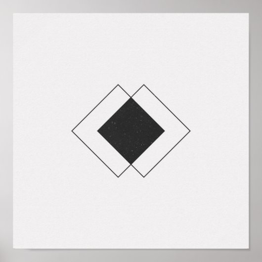 Minimalistisches Karton-Schwarz-Weiß-Poster Poster (Vorne)