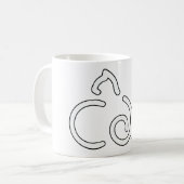 Minimalistisches Katzen-Typografie-Design – Modern Kaffeetasse (Vorderseite Links)