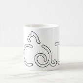 Minimalistisches Katzen-Typografie-Design – Modern Kaffeetasse (Mittel)