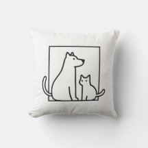 Minimalistisches Katzenklo und Hundelinie Art Thro