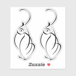 Minimalistisches Katzentätowierung. 2 Aufkleber mi