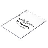 Minimalistisches Katzenveterinärgeschäft Notizblock (Linke Seite)