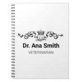 Minimalistisches Katzenveterinärgeschäft Notizblock (Vorderseite)