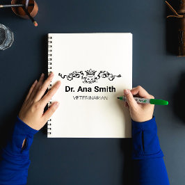 Minimalistisches Katzenveterinärgeschäft Notizblock