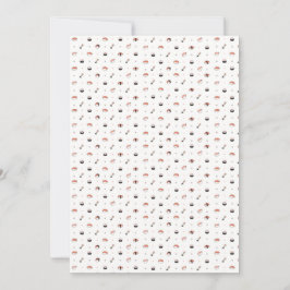 Minimalistisches Kawaii-Sushi-Muster Süßes Japanis Einladung
