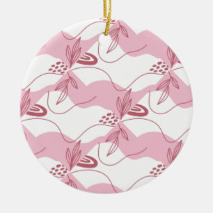 Minimalistisches Keramik-Ornament mit Muster Keramik Ornament