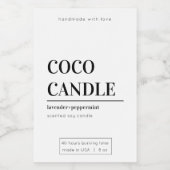 Minimalistisches Kerzensiegel Lebensmitteletikett (Einzelnes Label)