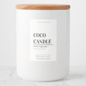 Minimalistisches Kerzensiegel Lebensmitteletikett (Vorderseite)