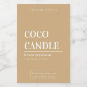 Minimalistisches Kerzensiegel Lebensmitteletikett (Einzelnes Label)