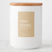 Minimalistisches Kerzensiegel Lebensmitteletikett (Vorderseite)