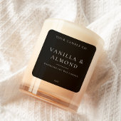 Minimalistisches Kerzensiegel Quadratischer Aufkleber