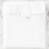 Minimalistisches Kerzensiegel Quadratischer Aufkleber (Tasche)