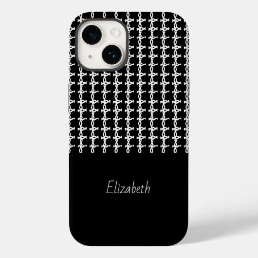 Minimalistisches Kettenmuster Case-Mate iPhone Hülle (Rückseite)