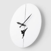 Minimalistisches Kickboxing - Kampfkunst - Große U Große Wanduhr (Winkel)