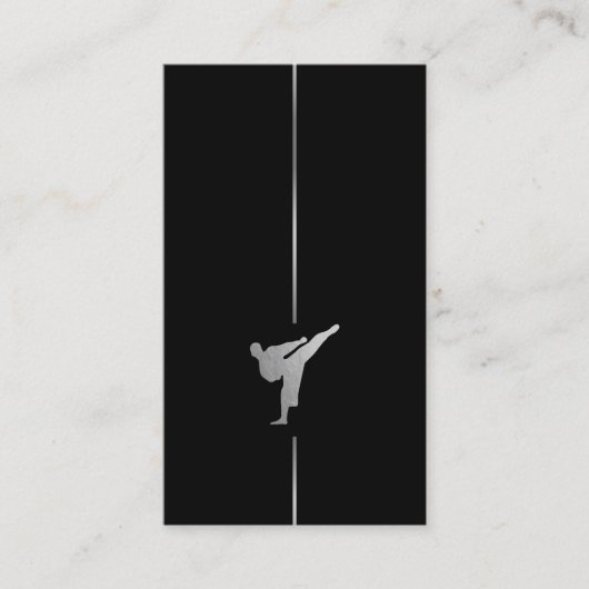 Minimalistisches Kickboxing - Visitenkarte für Kam (Vorderseite)