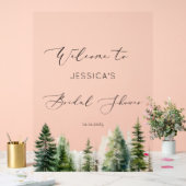 Minimalistisches Kiefernwald Brautparty Willkommen Acrylschild (Hochzeit)
