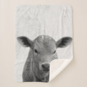 Minimalistisches Kinderzimmer aus schwarzem und we Sherpadecke (Vorderseite)