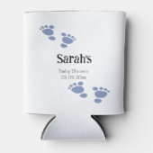 Minimalistisches Kinderzimmer Blue Footprint Baby Dosenkühler (Vorderseite)