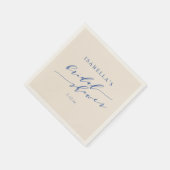 Minimalistisches klassisch blaues chic Brautparty- Serviette (Ecke)