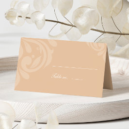 Minimalistisches klassisches Damask Foto Pastel Su Platzkarte