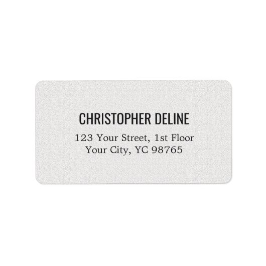 Minimalistisches klassisches, elegantes, weißes Et Adressaufkleber (Vorne)