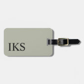 Minimalistisches klassisches Mit Monogramm hellgrü Gepäckanhänger (Vorderseite horizontal)