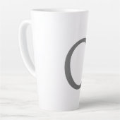 Minimalistisches klassisches Monogramm, Anfangsgra Milchtasse (Linke Ecke)