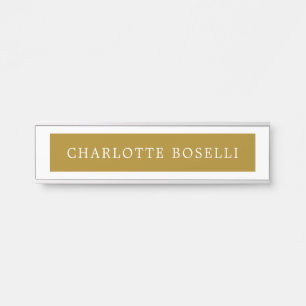 Minimalistisches Klassisches Professionelles Goldf Türschild