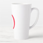 Minimalistisches klassisches Rotes Monogramm Milchtasse (Rechts)