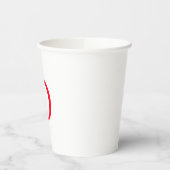 Minimalistisches klassisches Rotes Monogramm Pappbecher (Links)